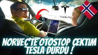 Hayatımda İlk Kez Tesla'ya Bindim Bakın Neler Oldu ! / Norveç'te Otostop Çekmek 