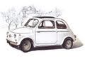 I ♥ Classic Fiat Cars 500 1957 130 Coupe 1972 X 1/9 124 Spyder 1968 Art