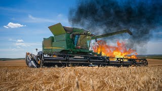 My Combine Caught On Fire