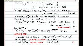 01.04 Consequences of the Nullstellensatz