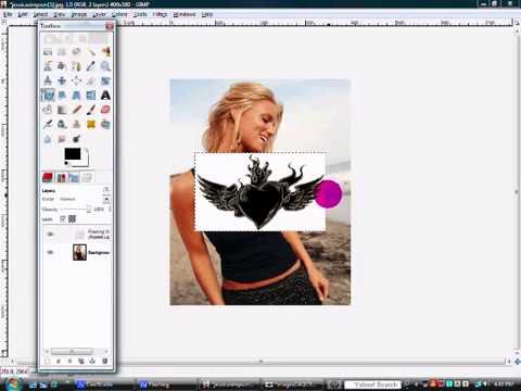 How To Add a Tattoo To Someone in GIMP 2.6 - YouTube