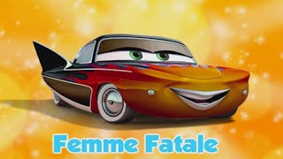 Disney Cars Fast As Lightning Mcqueen Unlocked Femme Fatale, Ice Queen Vs Chick Hicks,Mater