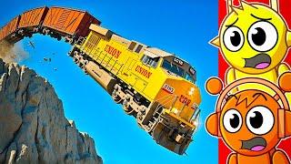 Trains Vs Cliff Beamng Drive