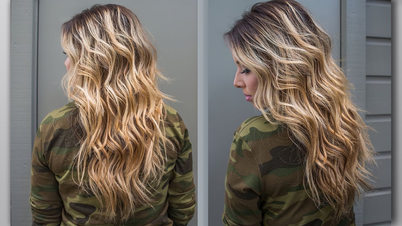 blue beach waves hair