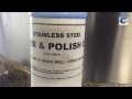 Diamond Stainless Steel Polish used on a dirty mixing tank