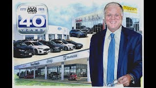 Don Davis 40th Anniversary - Original watercolor painting by Shelly Denning