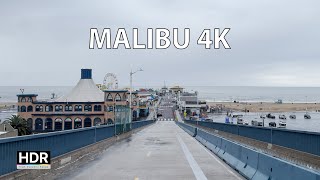 Rainy Malibu - Scenic Drive 4K Hdr - Los Angeles Usa