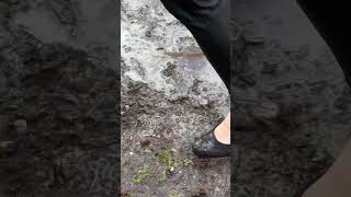 High Heels Muddy Stewardess Pumps With Dirty Soles