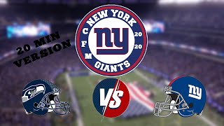 Madden 20 | CFM | Season 21 | Week 7 Seattle Seahawks vs New York Giants | 15 Minuten