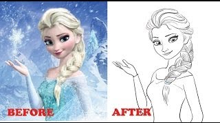 Эльза рисуем эльзу Эльза рисуем эльзу