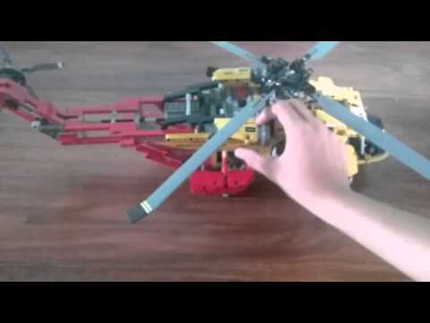 VIDEO : lego technic 9396 helicopter modified - the model is fully remote controlled. ...