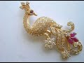 Watching video Trendy Peacock designed Gold Jewelry