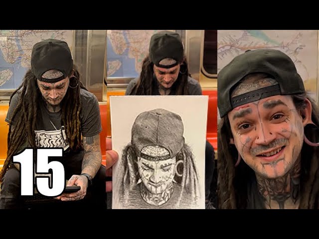 Play this video Drawing strangers realistically in NYC and giving it to them! CRAZY REACTIONS!
