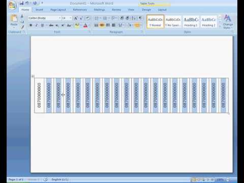 Create Flyer with Tear Off Tabs in Word 2007