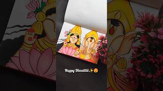 Laxmi Ji And Ganesh Ji Abstract Painting