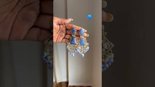 Meesho Earrings Hauldont Forget To Check Out The Last Onei Love The Ocean Blue Colour