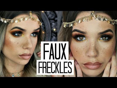 FAKE FRECKLES! Sun Kissed Goddess Makeup Tutorial - YouTube