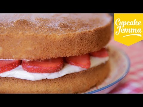 VIDEO : classic victoria sponge cake recipe | cupcake jemma - to order my book, click the link below! http://www.cupcakejemma.com/ it doesn't always have to be about new fangled flavour ...