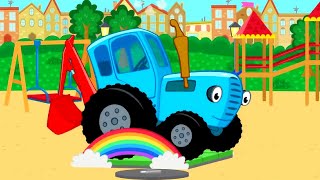 УЧИМСЯ СЧИТАТЬ - Синий трактор - Лучшие развивающие песенки про машинки - Сборник для детей