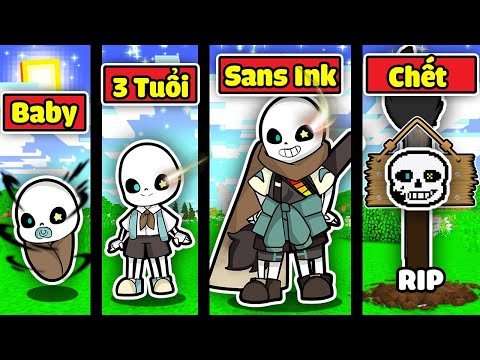 NẾU BÉ SANS INK CÓ CUỘC SỐNG TRONG MINECRAFT*HIHA NUÔI BÉ SANS INK 😍👁