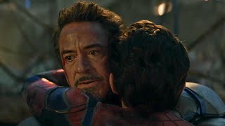 Avengers Endgame Tony Stark Hugs Peter Parker Scenefull Hd2019