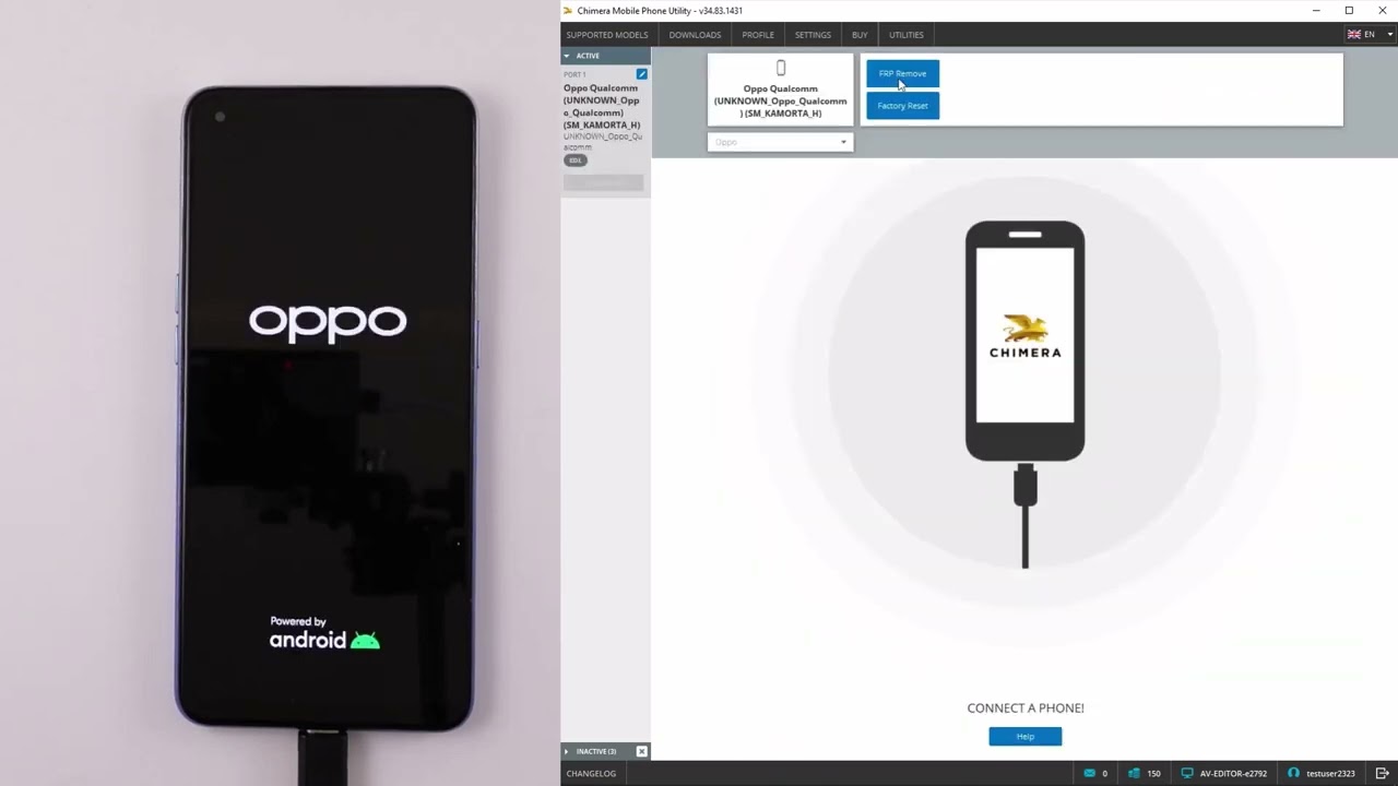 OPPO Qualcomm FRP Removal with ChimeraTool OPPO Qualcomm FRP Removal with ChimeraTool