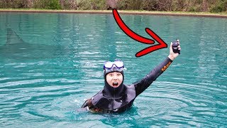 FOUND LOST PHONE SCUBA DIVING IN POND!! FOUND LOST PHONE SCUBA DIVING IN POND!!