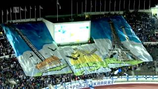 Smjk Huuhkajat Tifo Pariisiin Suomi-Kreikka 11.10.2014 - Yle