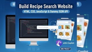 Full Recipe Website Using Html, Css, Javascript & Dummy Json Api Complete Mini Project