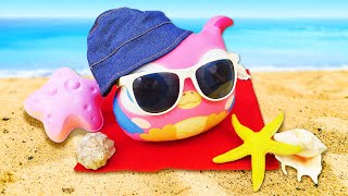 Совенок Хоп Хоп Отдыхает На Пляже! Развивающее Видео Для Детей Про Игрушки