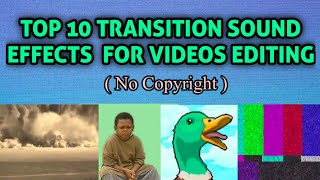 Top 10 Transition Sound Effects for  Editing (No Copyright)