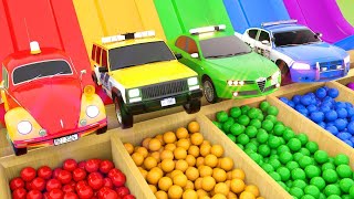 Drill Construction Vehicles, Bulldozer, Tractor Cars Pretend Play With Learn Colors Toys For Kids