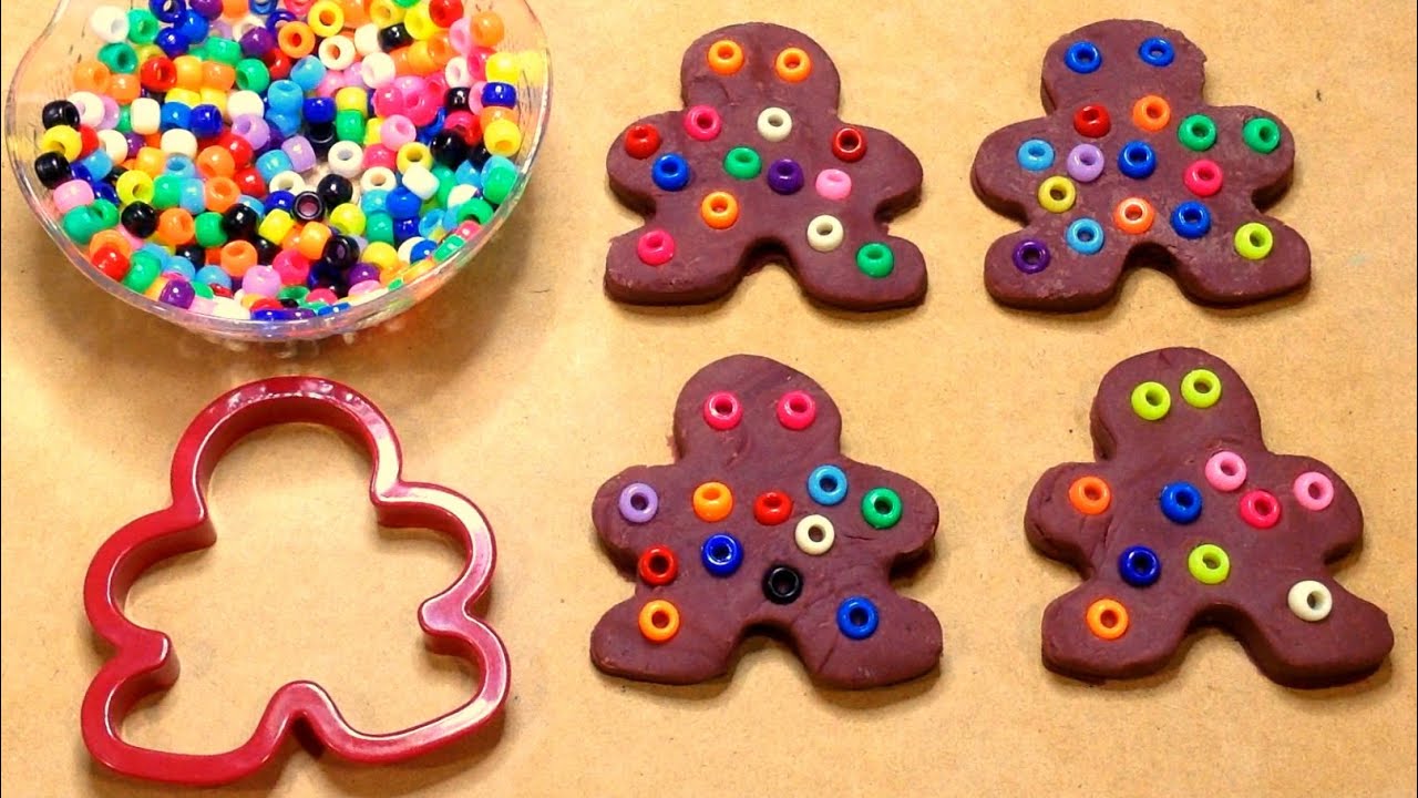 playdough and pony bead gingerbread youtube playdough and pony bead gingerbread youtube