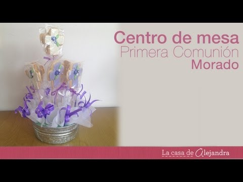 Cómo hacer un centro de mesa para Primera Comunión - How to make a centerpiece for First Communion Cómo hacer un centro de mesa para Primera Comunión - How to make a centerpiece for First Communion