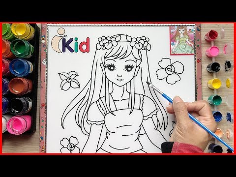 Đồ chơi TÔ MÀU CÔNG CHÚA THẦN TIÊN BẰNG MÀU NƯỚC - Coloring princess so cute toys (Chim Xinh)