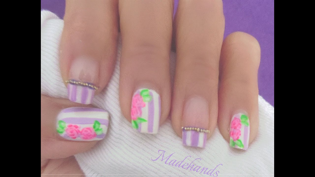 uñas rosa pastel decoradas