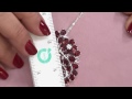 16.20 ct tw Mozambique Garnet Cluster Floral Design Sterling Slide