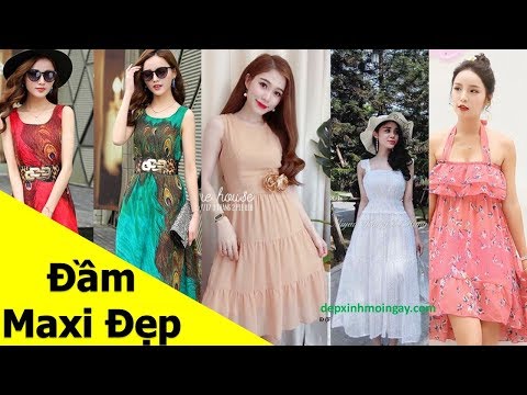 50 Mẫu ĐẦM MAXI đi biển đẹp, đi dự tiệc đẹp đang HOT mùa hè 2019 S10