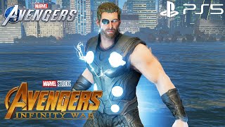 Marvels Avengers - New Mcu Thor Infinity War Suit Gameplay 4K 60Fps Playstation 5
