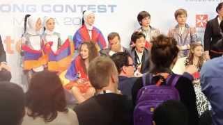 Jesc 2014. Winners Press-Conference With Vincenzo Cantiello, Krisia And Betty