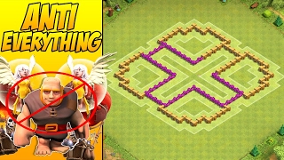 TH6 Farming Base ANTI EVERYTHING With Air Sweeper | Clash Of Clans Town Hall 6 Defence + REPLAYS!