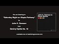 John K. Samson "Saturday Night On Utopia Parkway" John K. Samson "Saturday Night On Utopia Parkway"