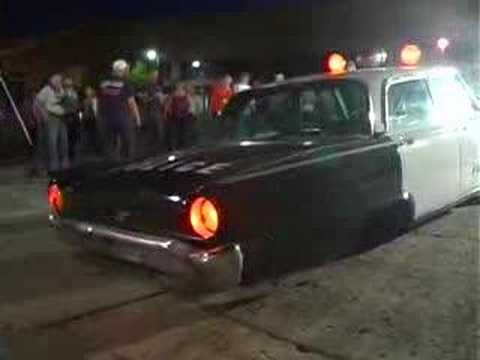 American Graffiti ReCreation Cop Car Destroyed