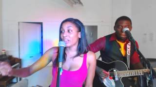 Guitaro 5000 and Rosalind Rice -- "Proud Mary" live acoustic percussion cover