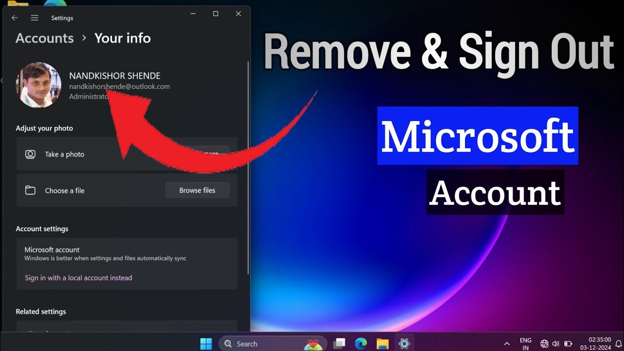 How to Remove Microsoft Account in Windows 11 | Sign Out How to Remove Microsoft Account in Windows 11 | Sign Out