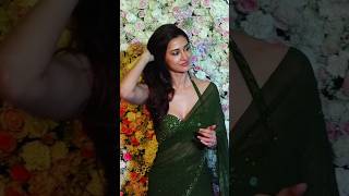 Disha Patani Beautiful Look In Green Saree