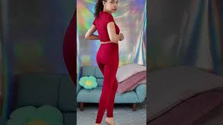 Shein Sport Ncmryu Yoga Shirt And Leggings Set