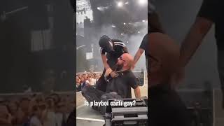PLAYBOI CARTI KISSES A MAN AND FIGHTS SECURITY😳😨 #playboicarti #fight #gay #figh