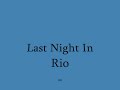 Oliver Jones Trio - Last Night in Rio