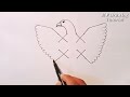 Play this video How To Draw An Eagle With 4Г4 Dots Easy  How to draw a bald Eagle  flying easy step by step